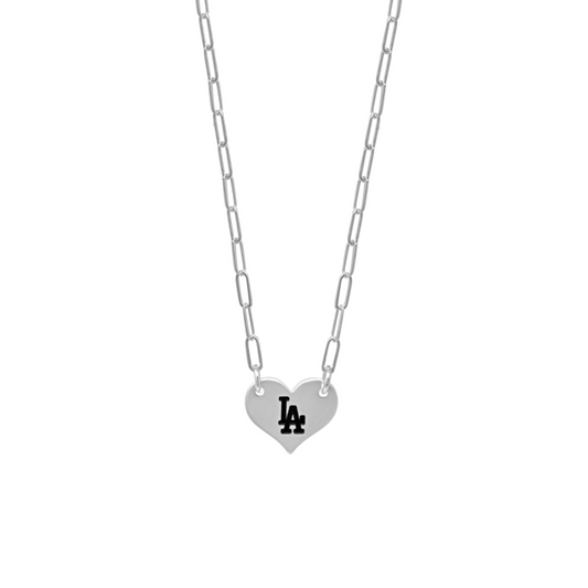 LA Heart Necklace (Silver)