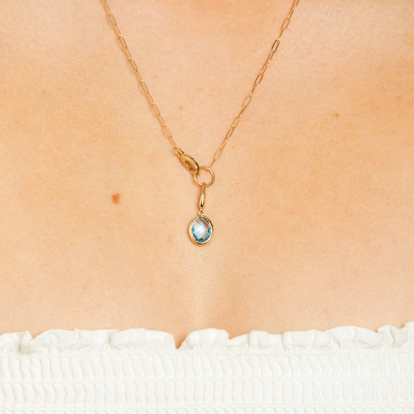 London Blue Charm Necklace