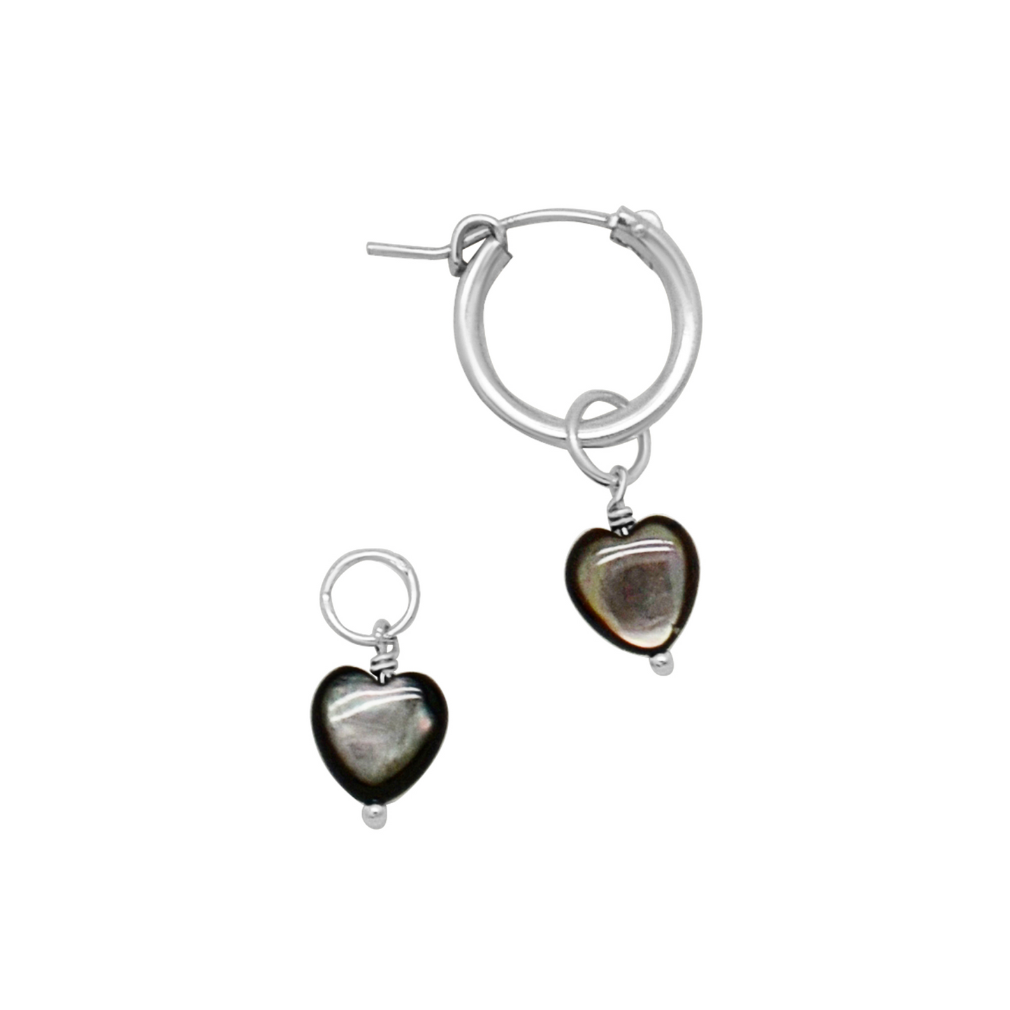 Lovestruck Drop Hoops (Silver)