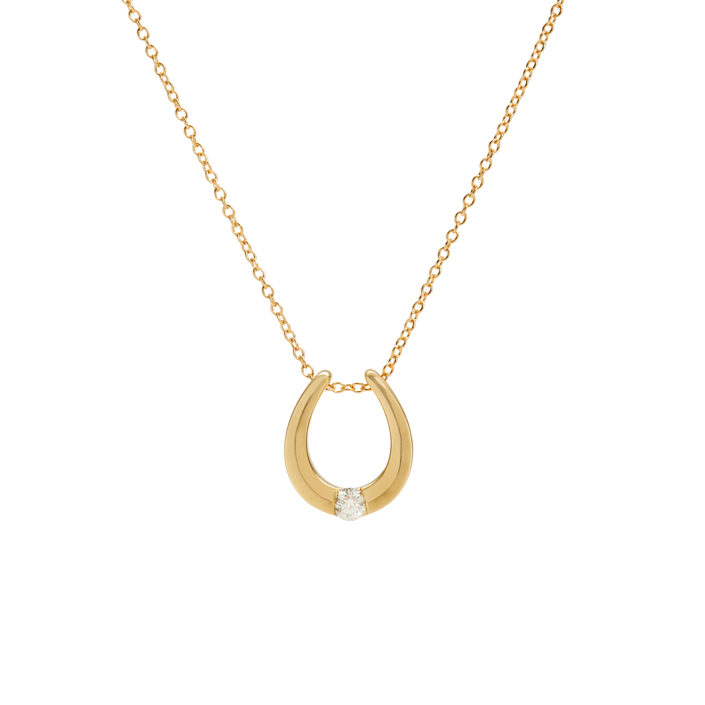 Lucky Horseshoe Diamond Necklace