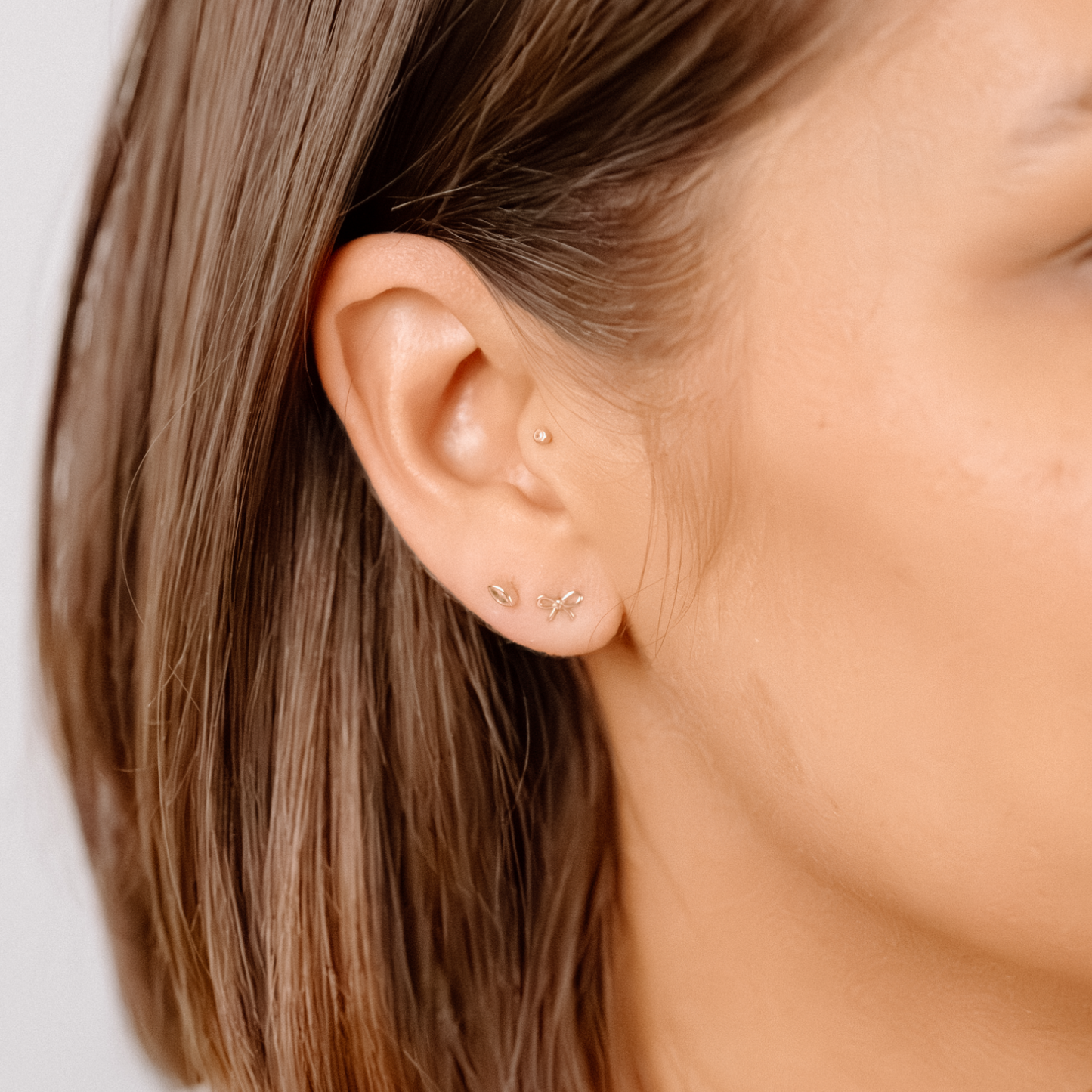 Luxe Tiny Bow Stud Earrings