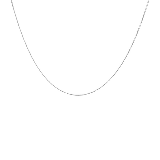 Mini Curb Necklace (Silver)