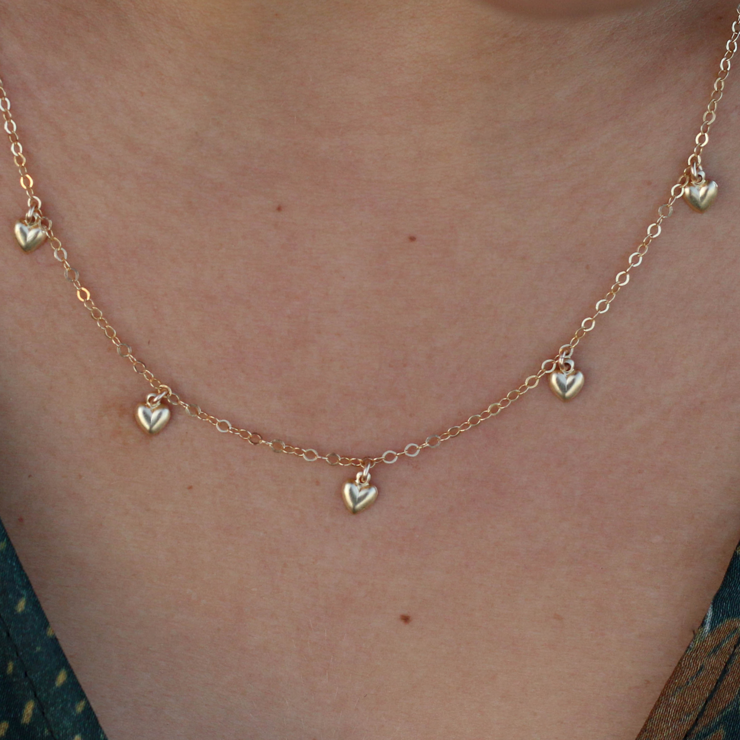 Multi Drop Necklace- Hearts