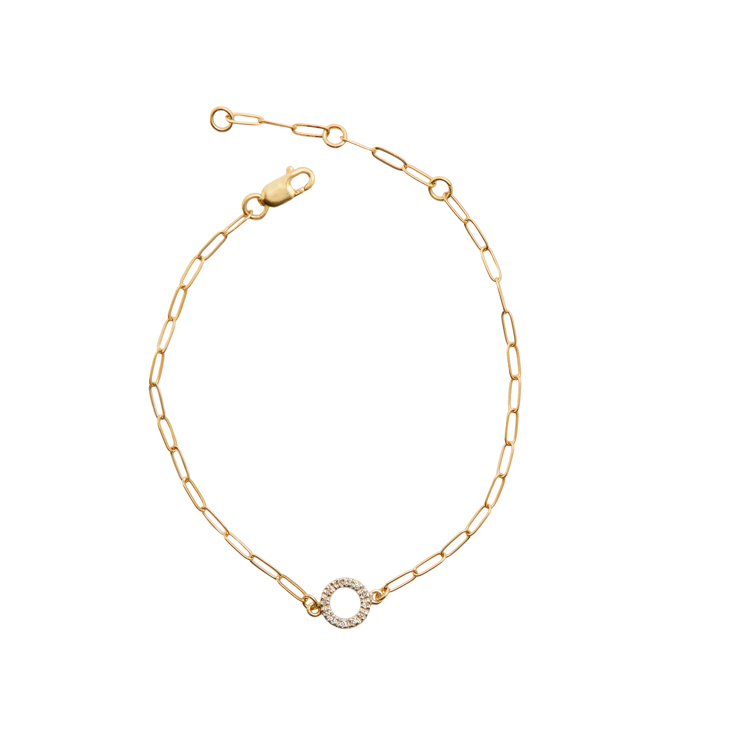 Open Circle Diamond Bracelet