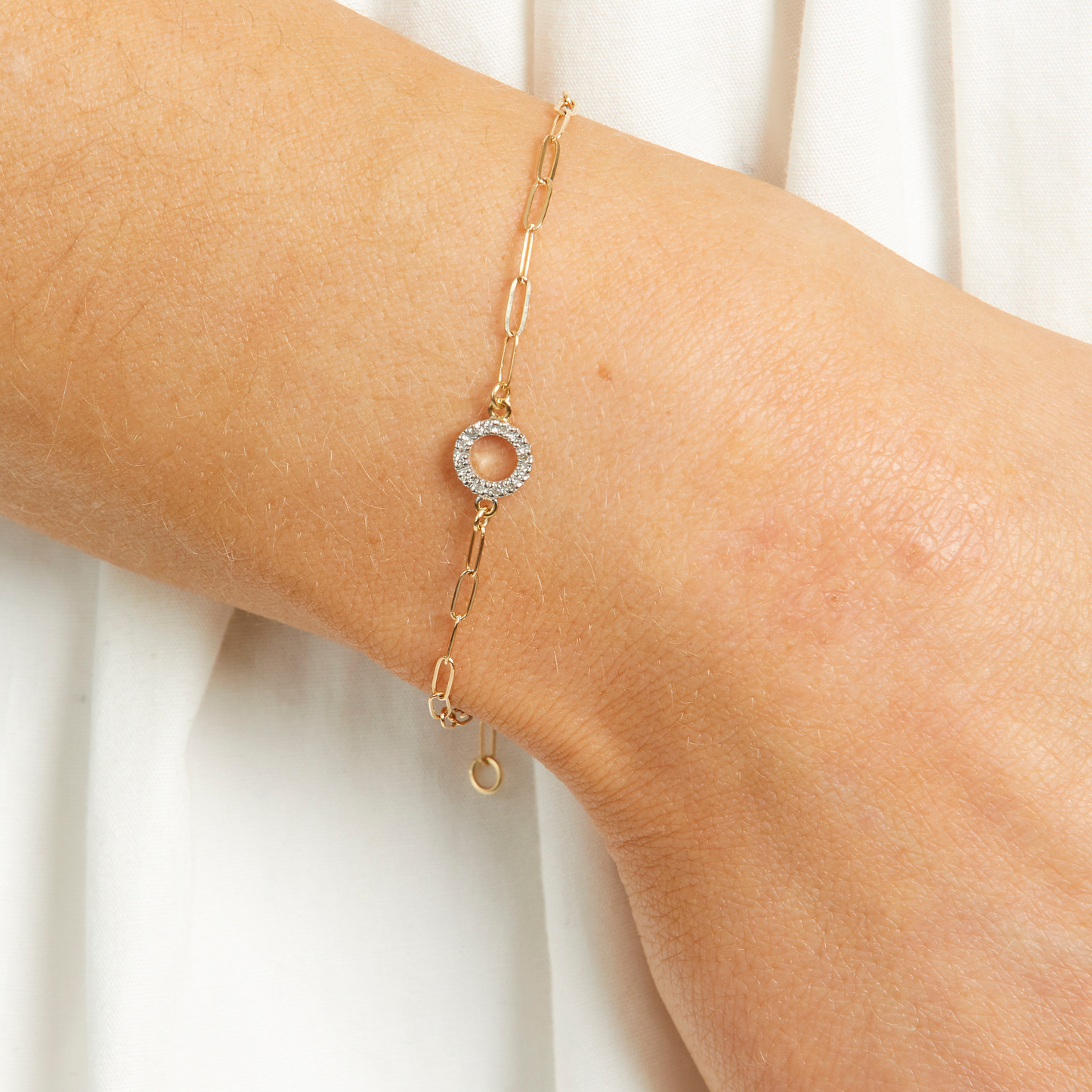 Open Circle Diamond Bracelet