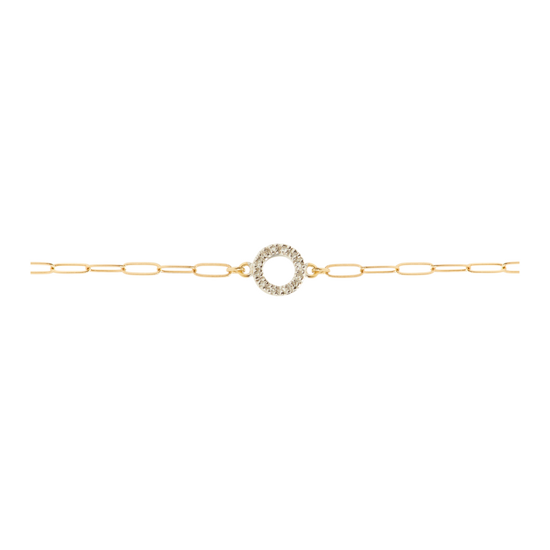 Open Circle Diamond Bracelet