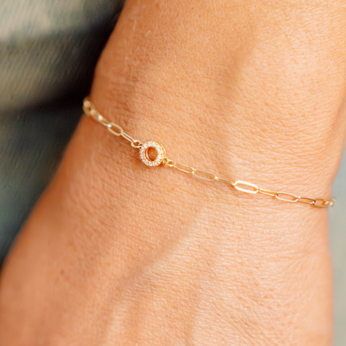 Open Circle Diamond Bracelet
