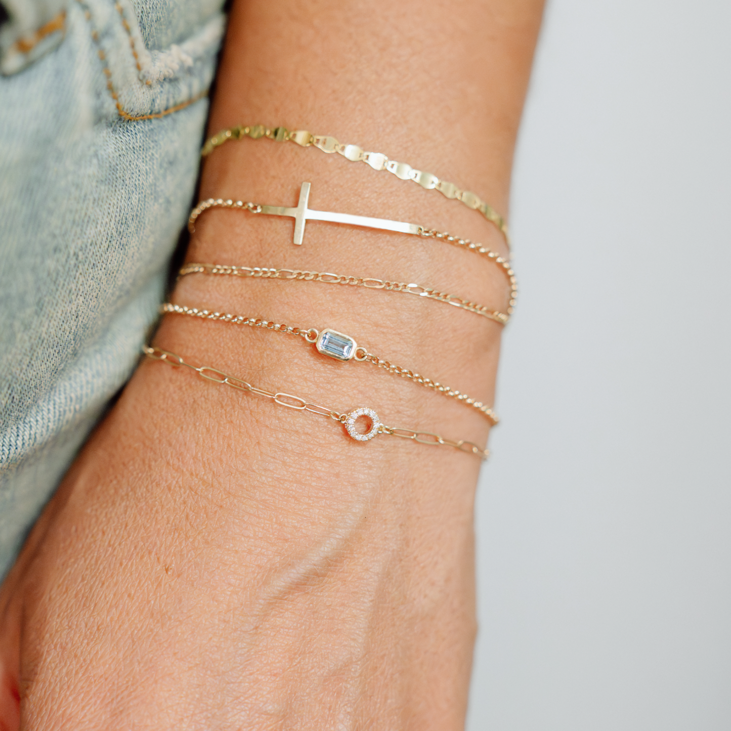 Open Circle Diamond Bracelet