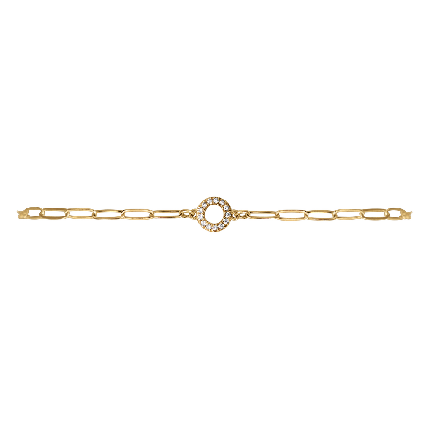Open Circle Diamond Bracelet