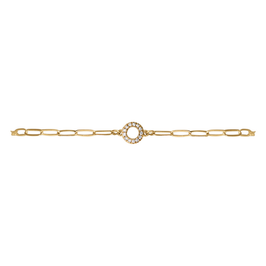 Open Circle Diamond Bracelet