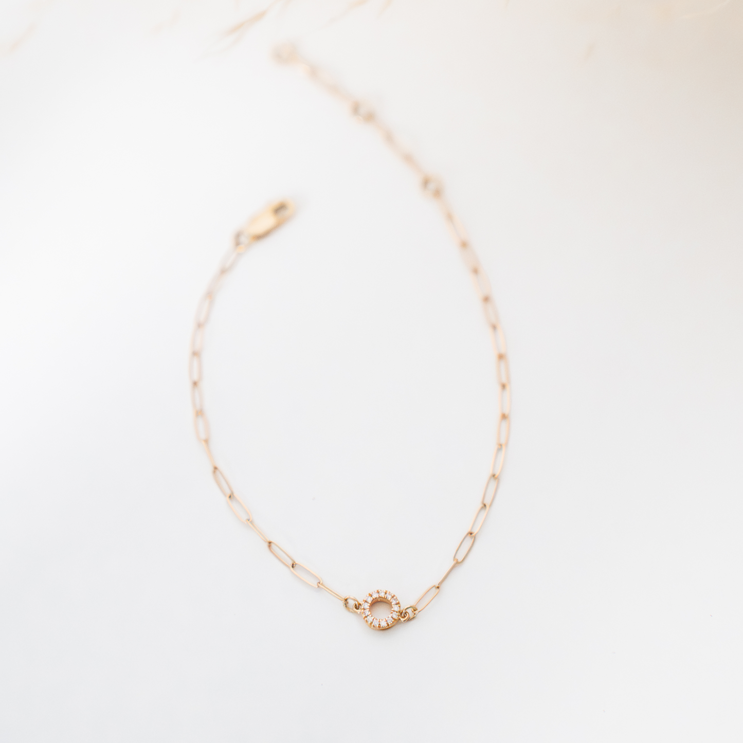 Open Circle Diamond Bracelet