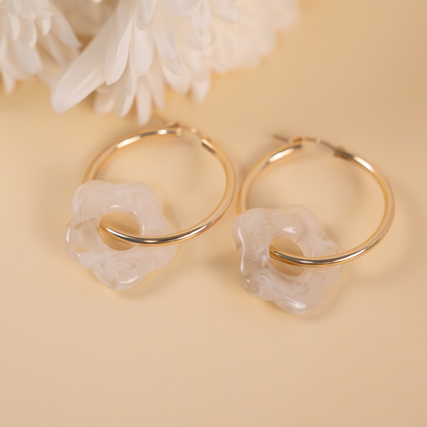 Petal Drop Hoops - Large