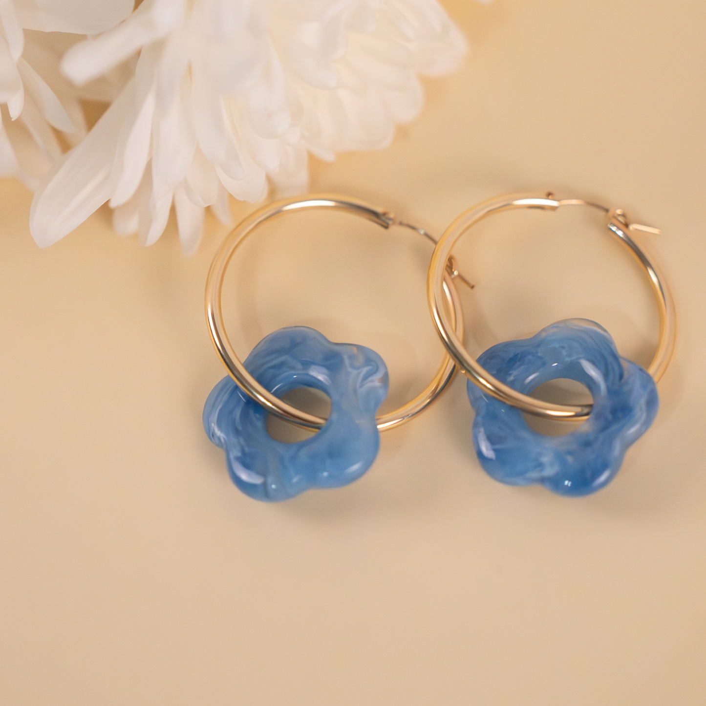 Petal Drop Hoops - Large