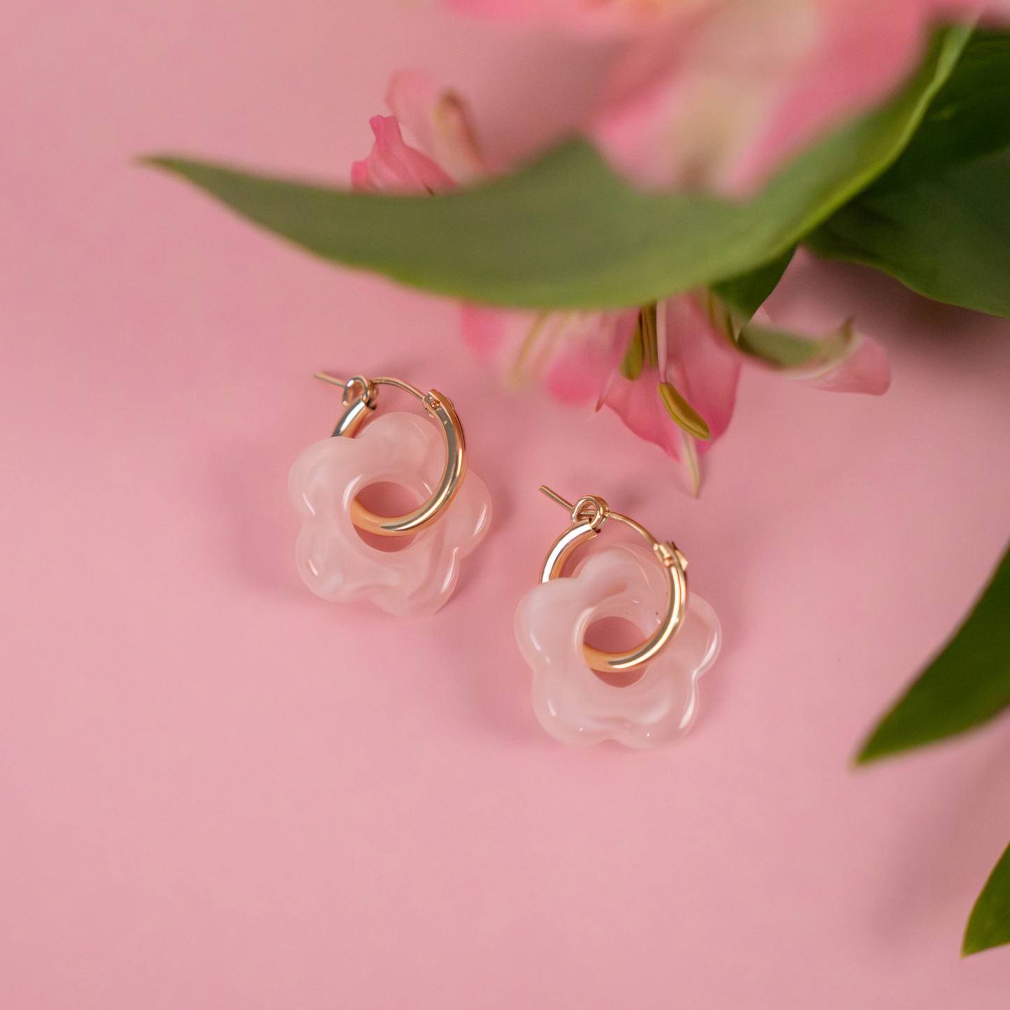 Petal Drop Hoops - Small