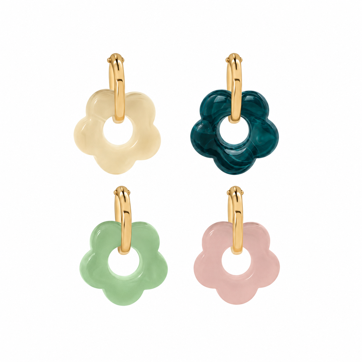 Petal Drop Hoops - Small