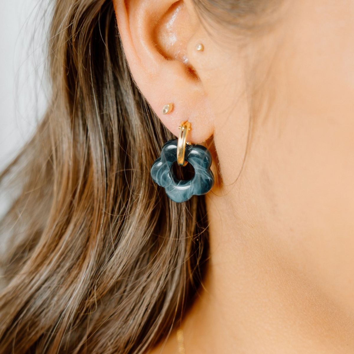 Petal Drop Hoops - Small
