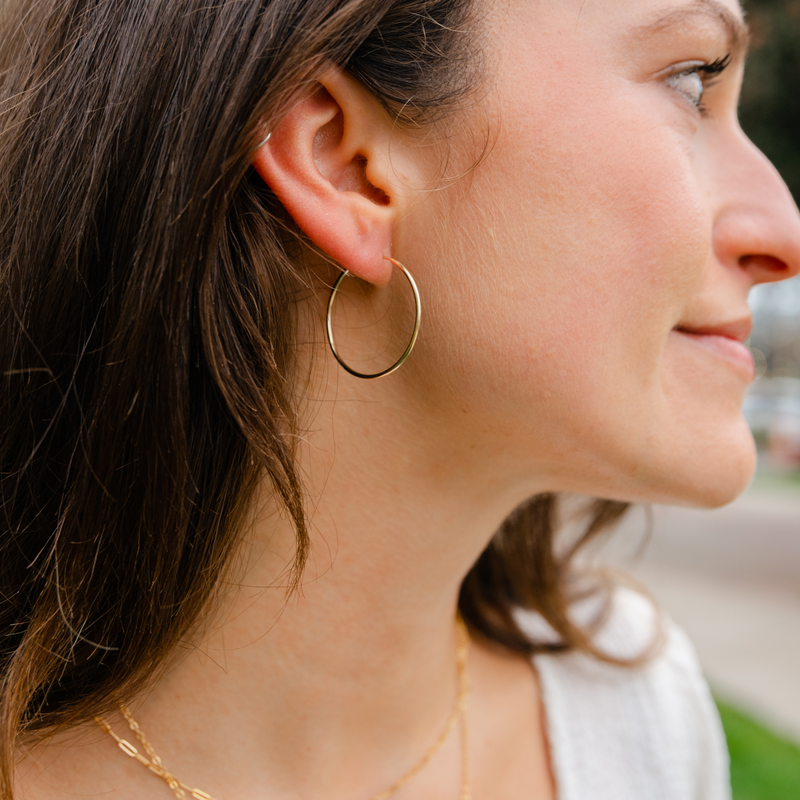 Plain Jane Hoop Earrings - Medium