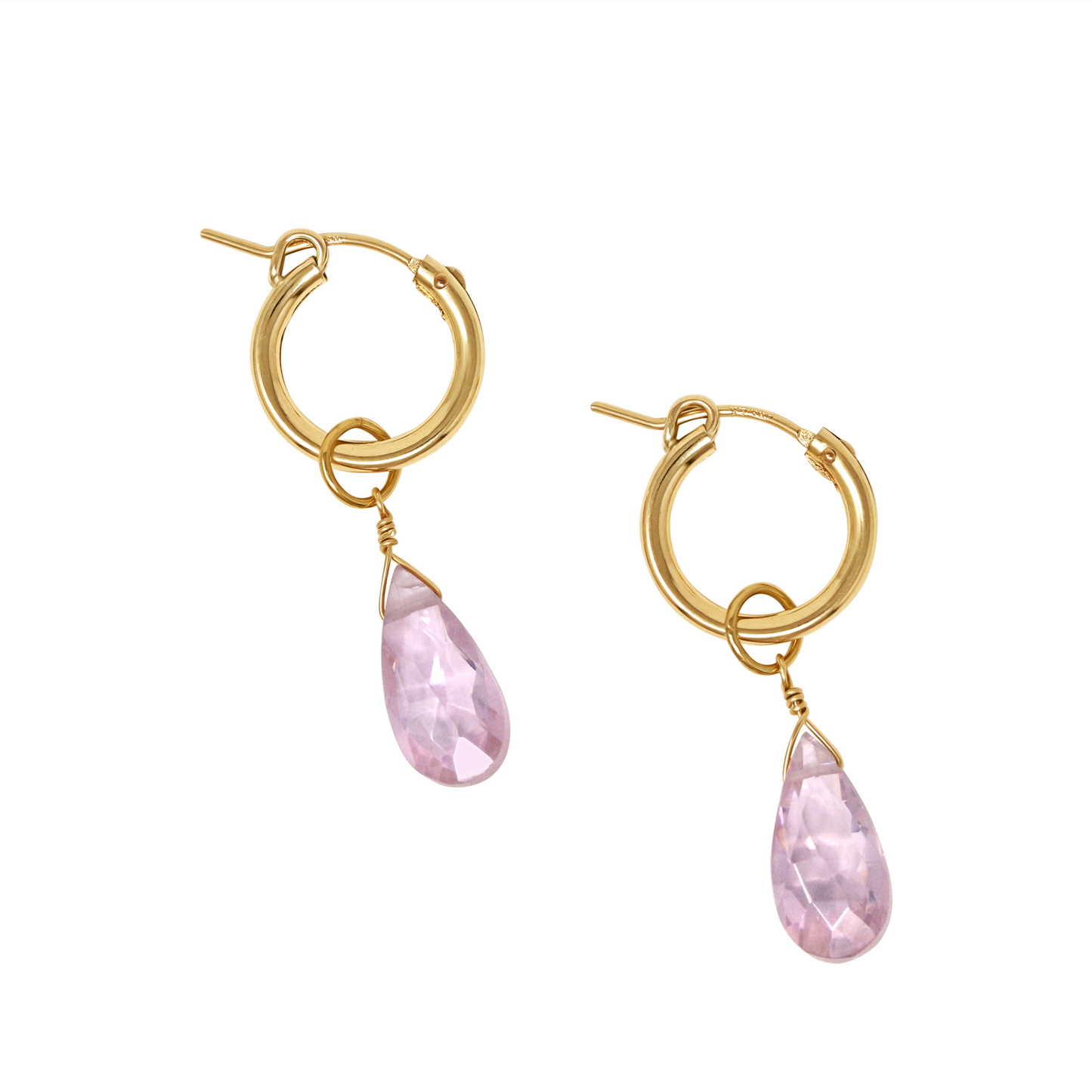 Pretty in Pink Drop Hoops