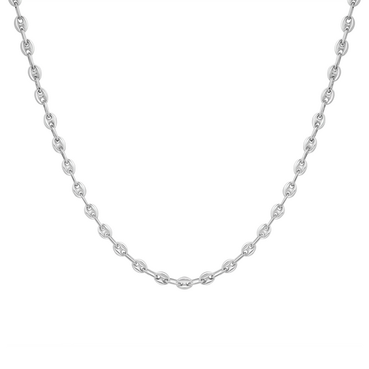 Puffed Mariner Chain Necklace (Silver)
