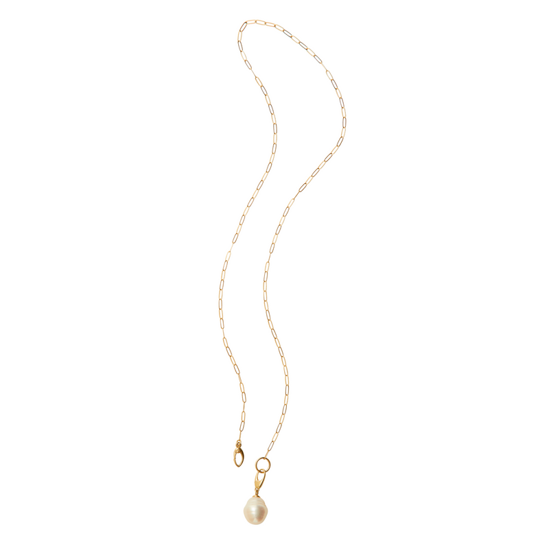 Purity Pearl Charm Necklace