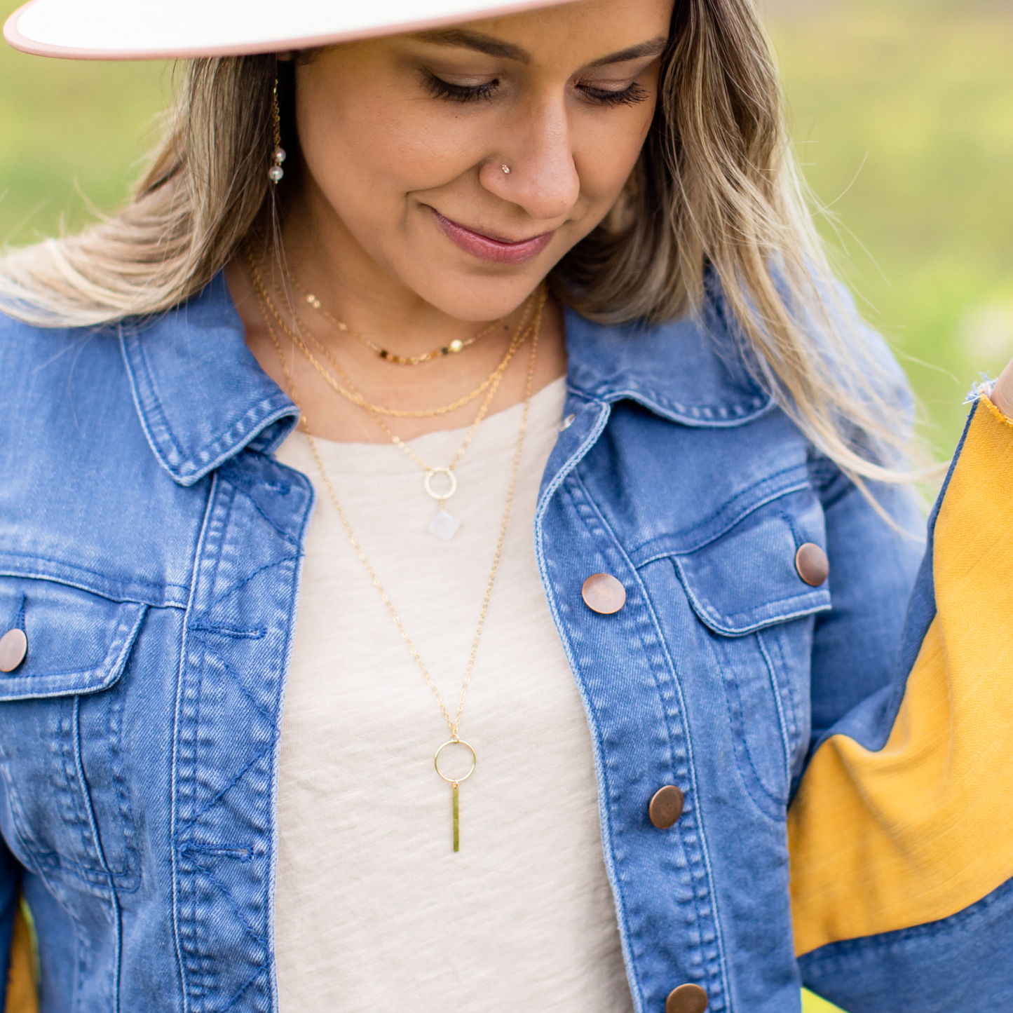 Ring Bar Necklace