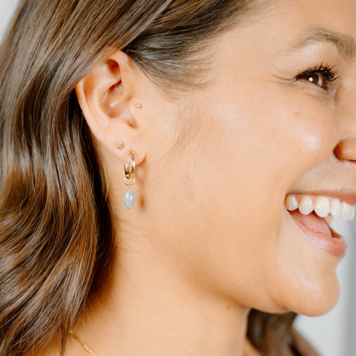 Sage Drop Hoops