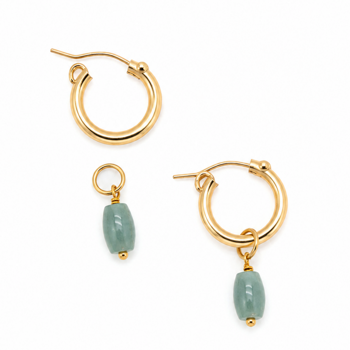 Sage Drop Hoops