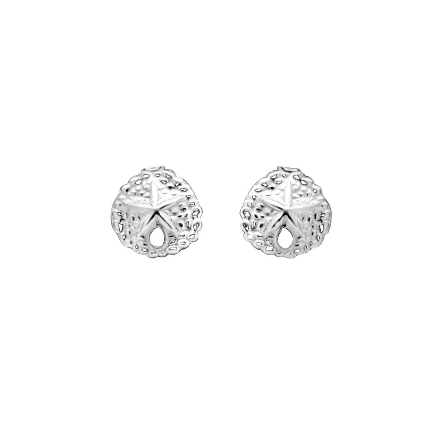 Sand Dollar Studs (Silver)