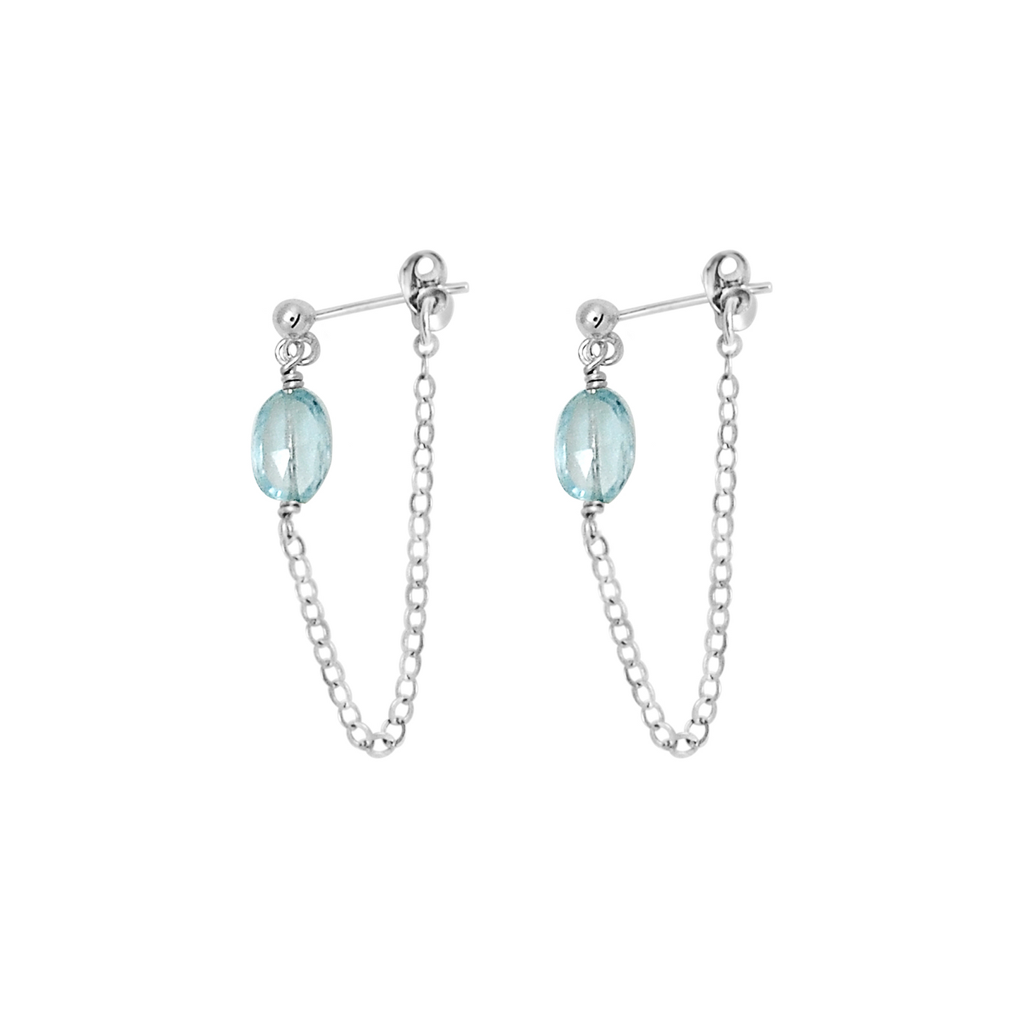 Serenity Earrings - Blue Topaz (Silver)