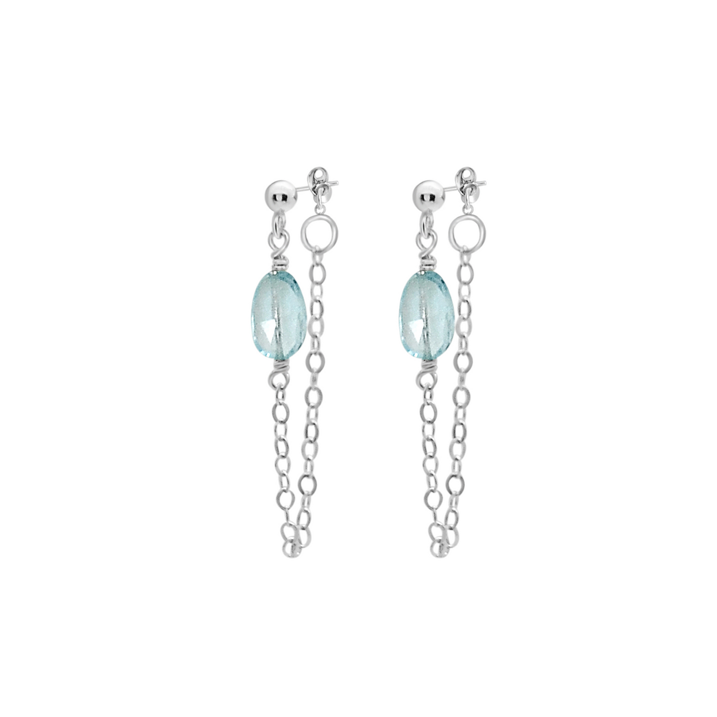 Serenity Earrings - Blue Topaz (Silver)