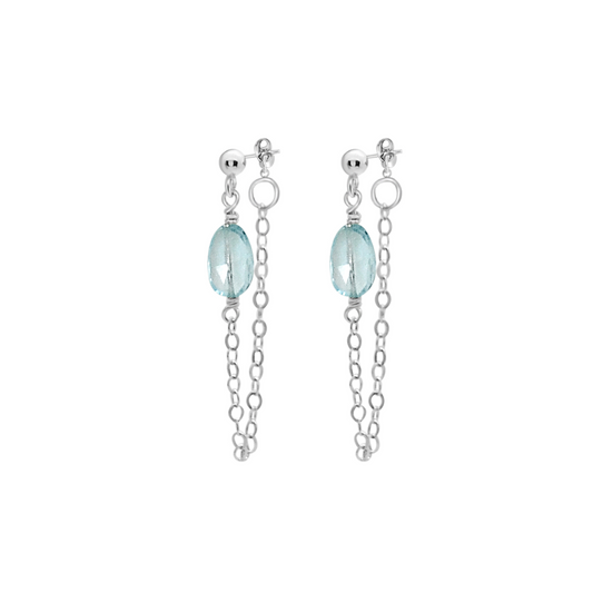 Serenity Earrings - Blue Topaz (Silver)