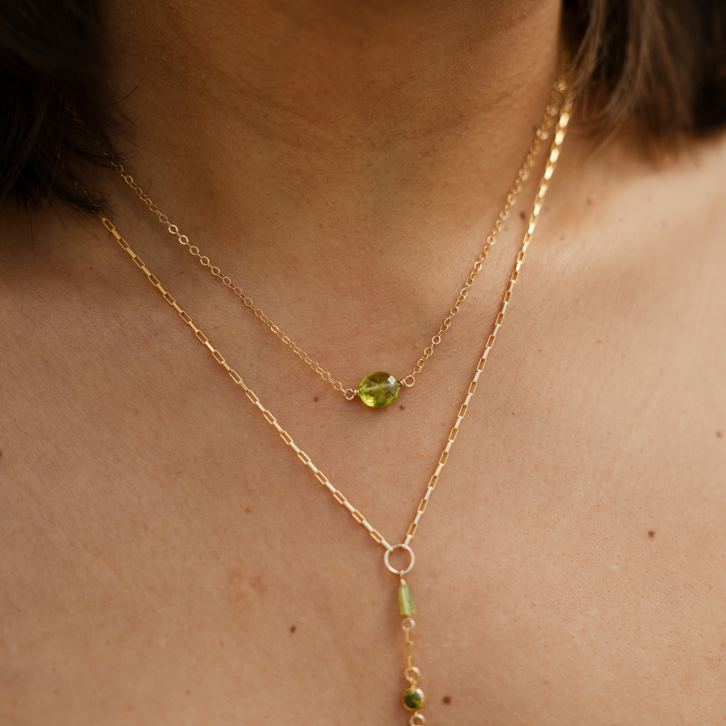 Simp Necklace - Peridot Oval