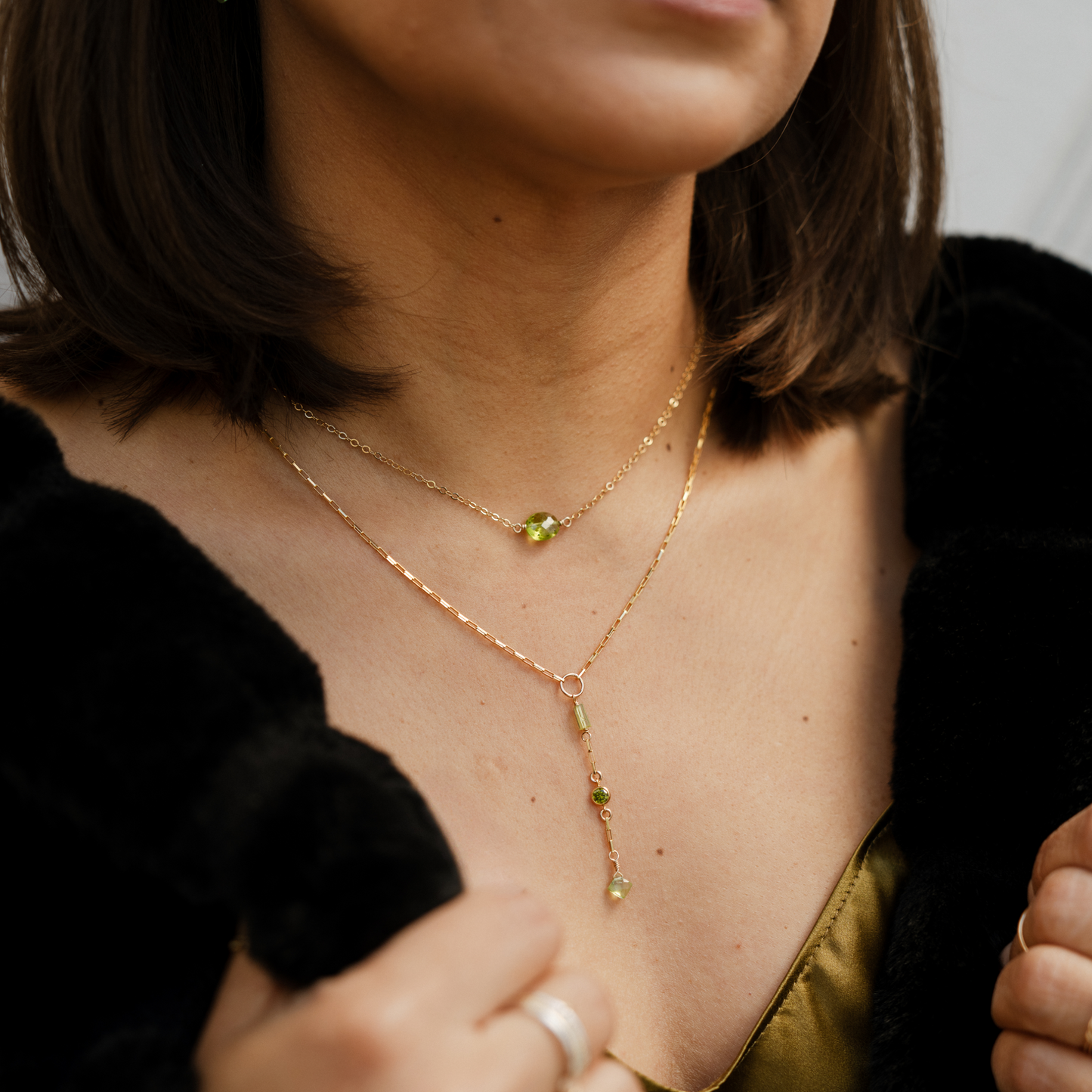 Simp Necklace - Peridot Oval