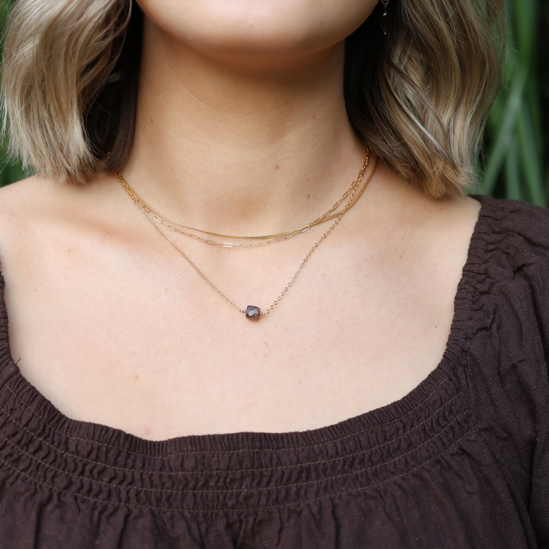 Simp Necklace - Smokey Quartz