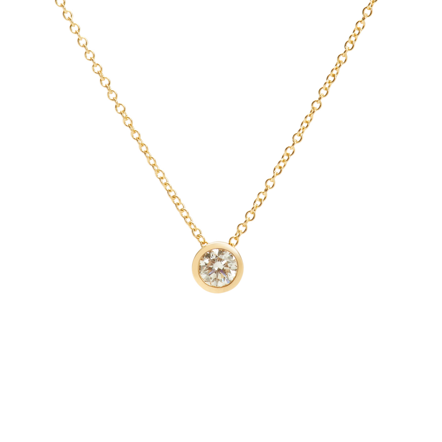 Sliding Solitaire Diamond Necklace