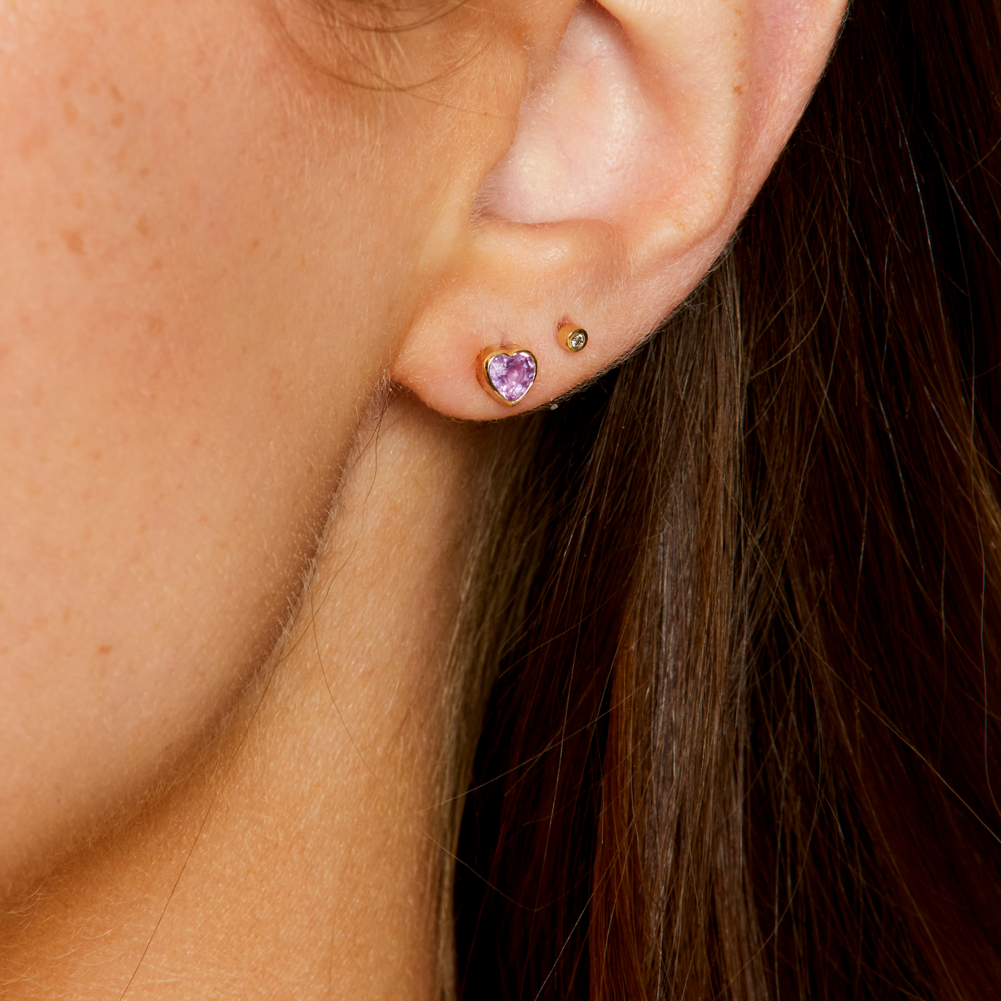 Tiny Diamond Flat Back Stud - Single