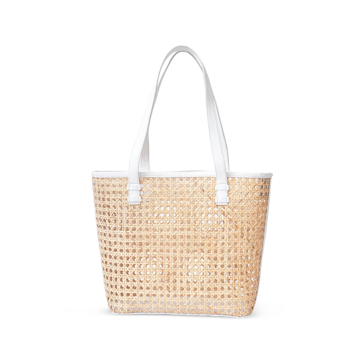 Petite French Rattan Tote: Black