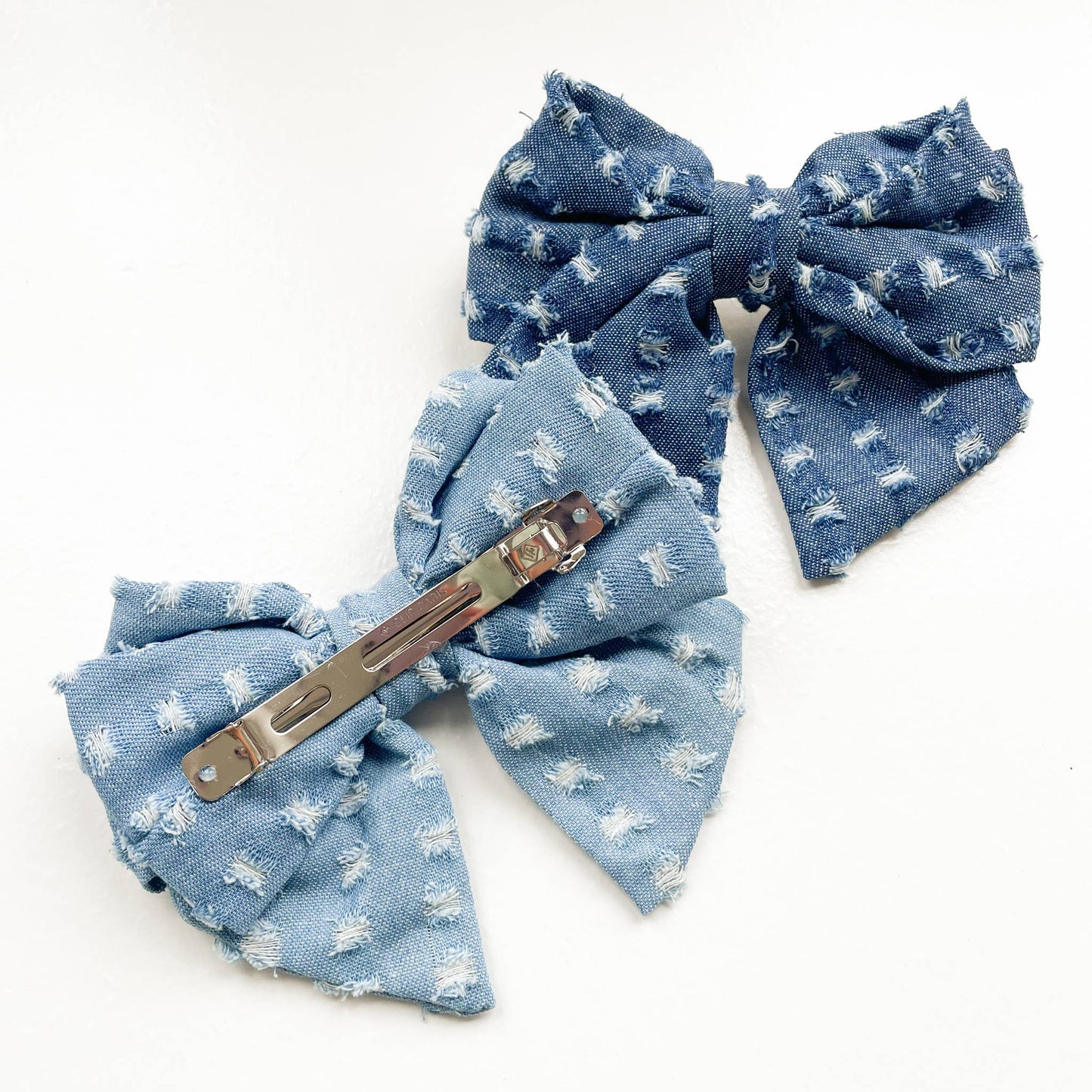 Assorted Denim Bow - Light Wash