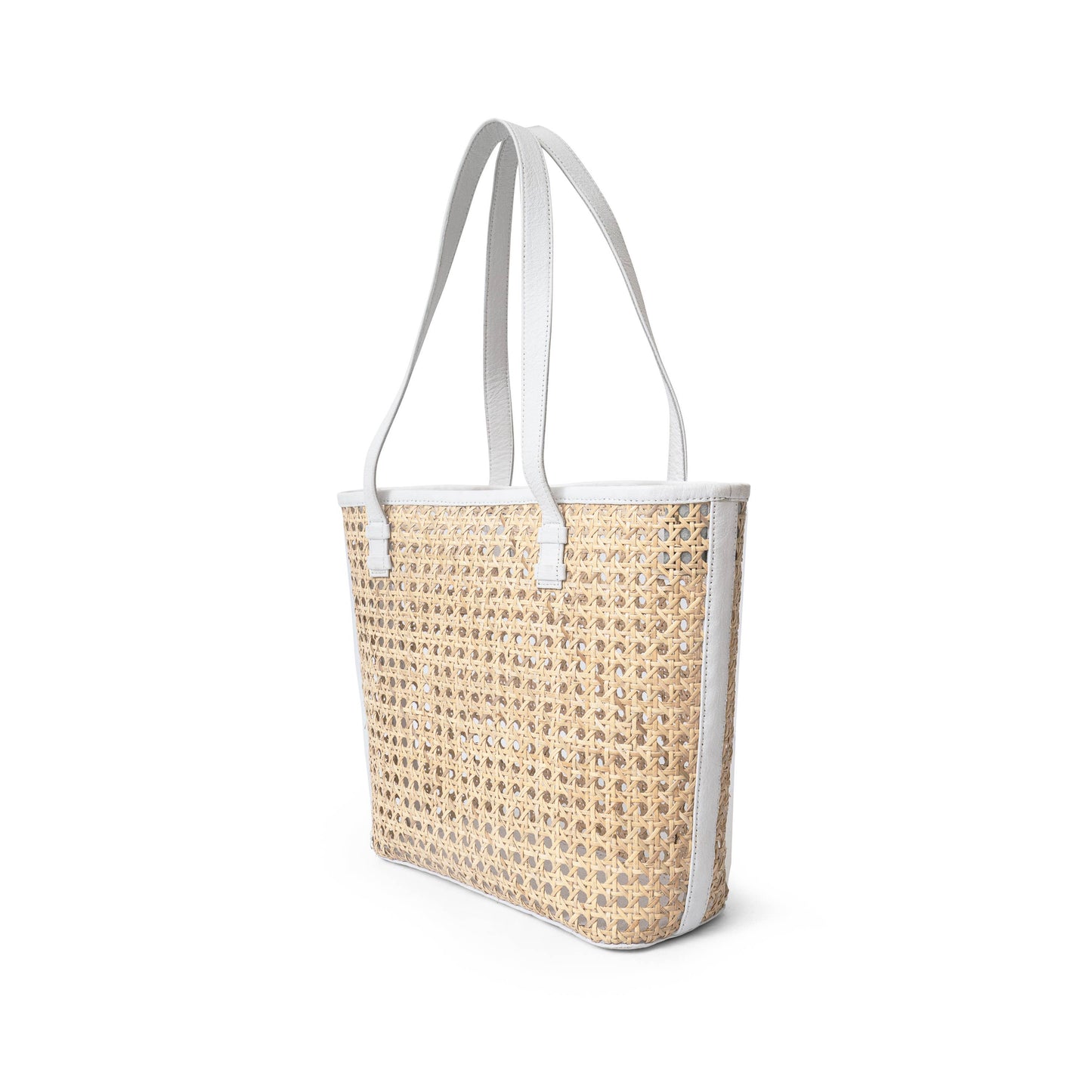 Petite French Rattan Tote: Black