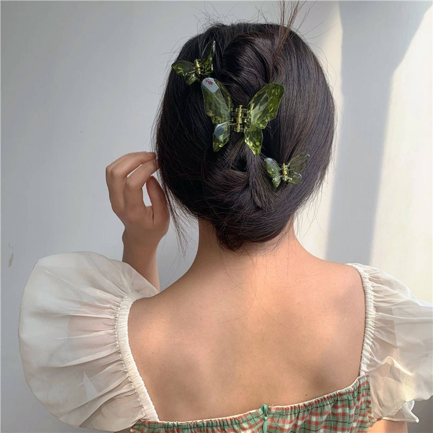 Butterfly Hair Claw - Green