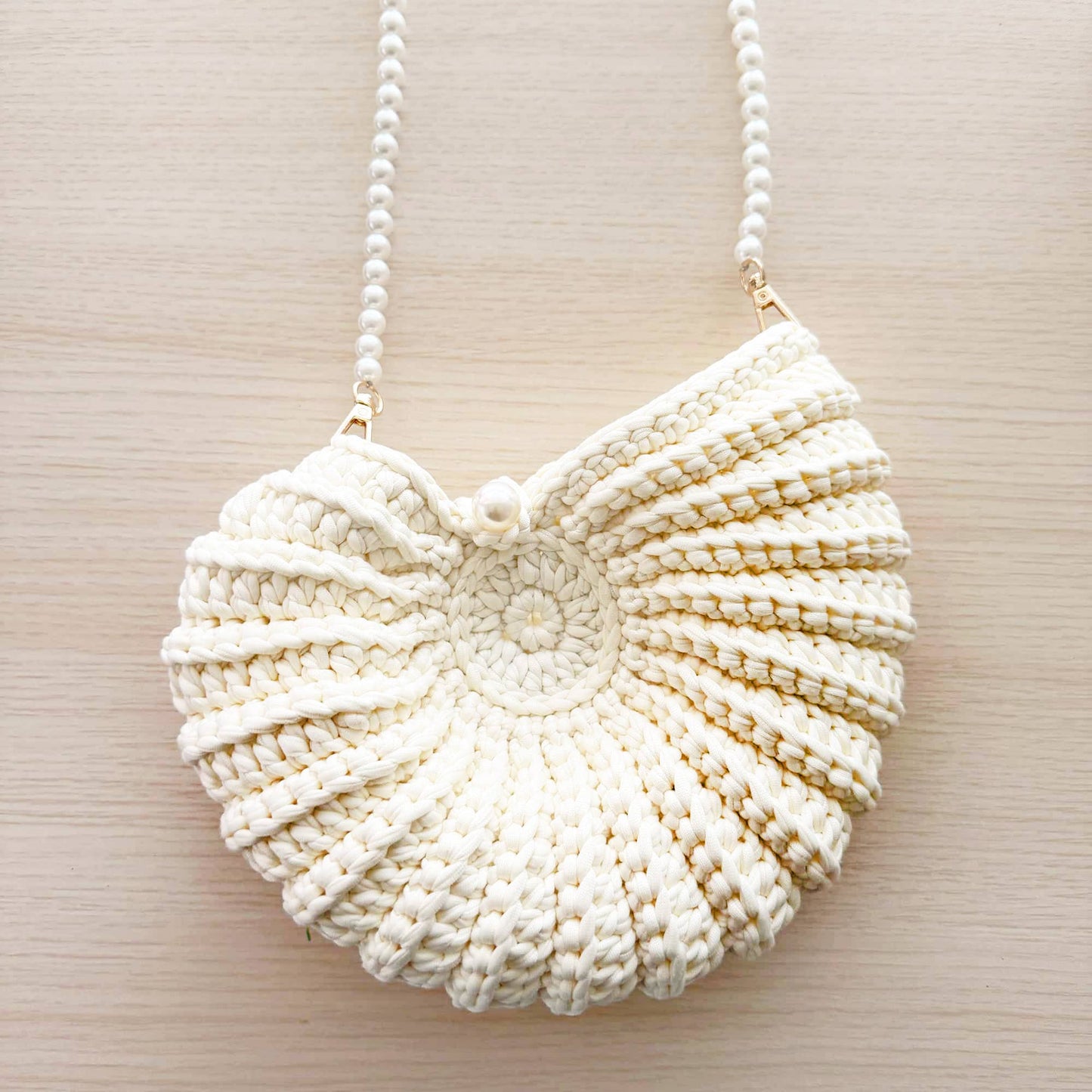 Handmade Crochet Spiral Shell Bag