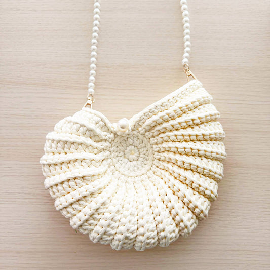 Handmade Crochet Spiral Shell Bag