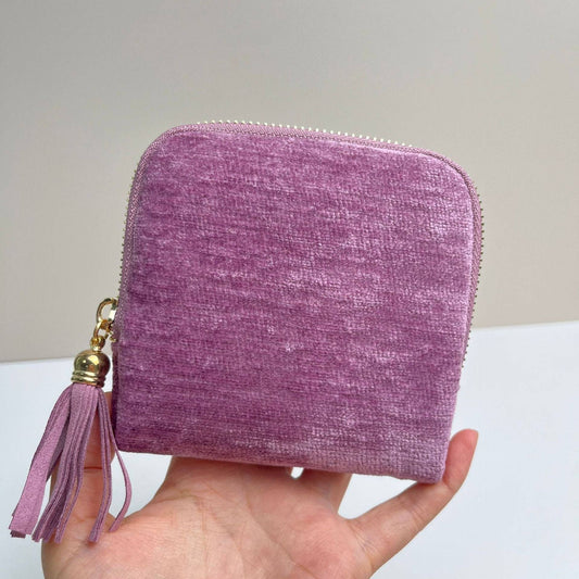 Fringe Zipper Jewelry Organizer Fabric: Dream Purple