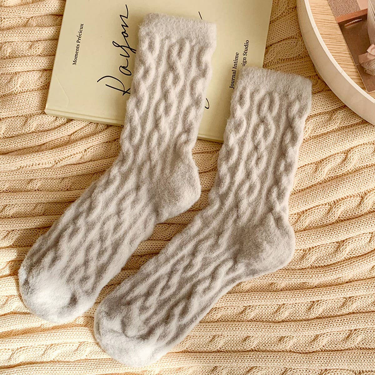 Soft Knit Socks - Gray