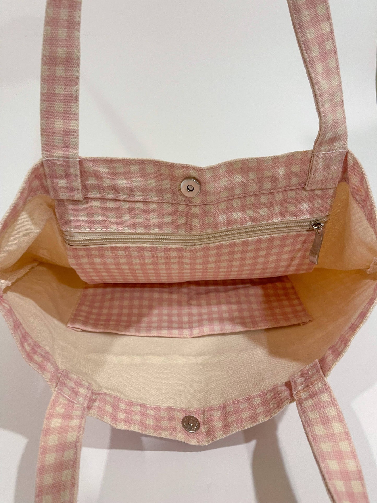 Strawberry Gingham Tote Bag