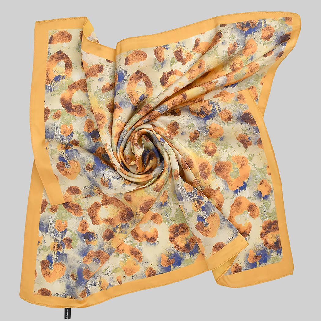 Colorful Cheetah Silky Scarf: Brown