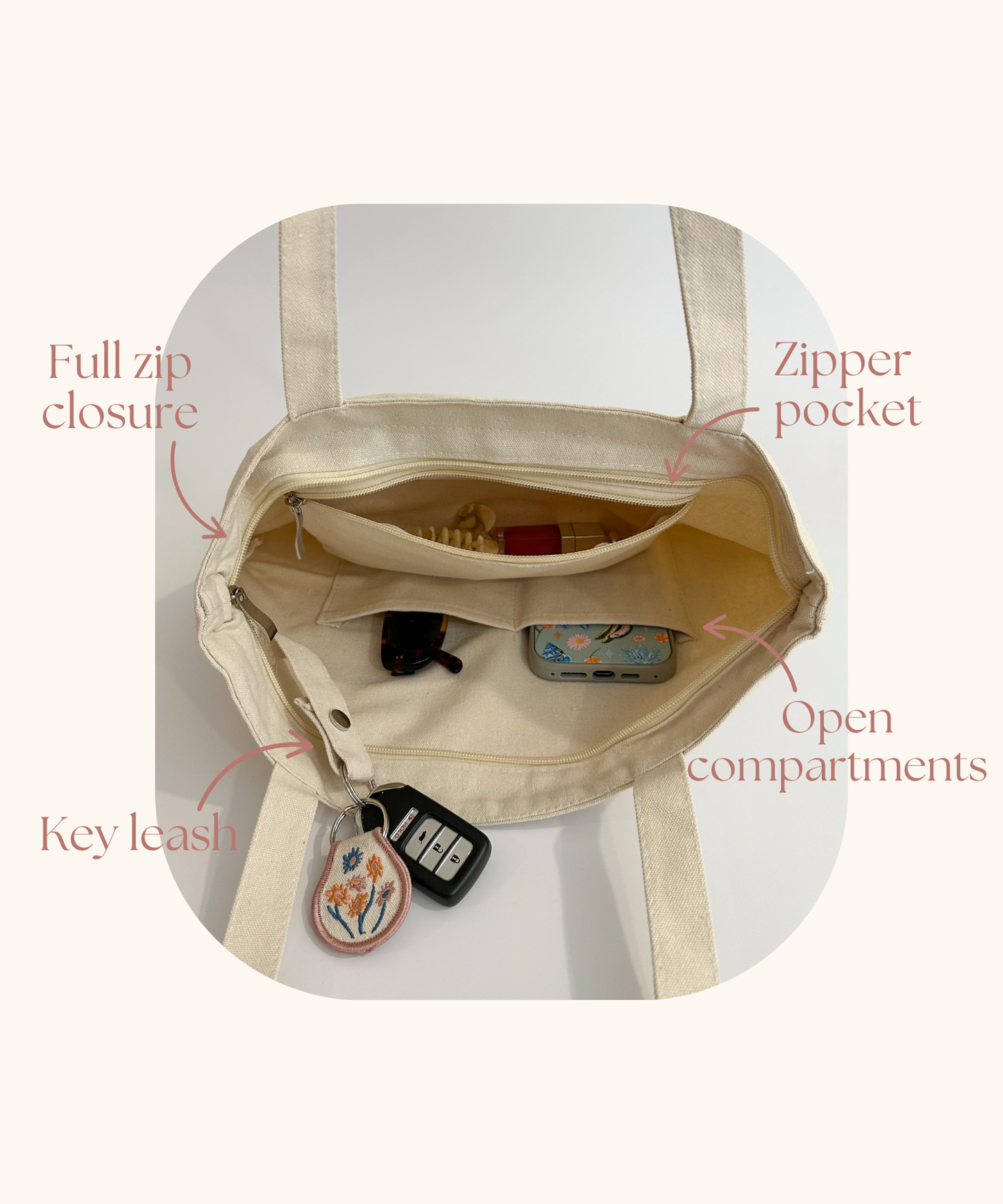 Sugar Plum Tote Bag: Wide