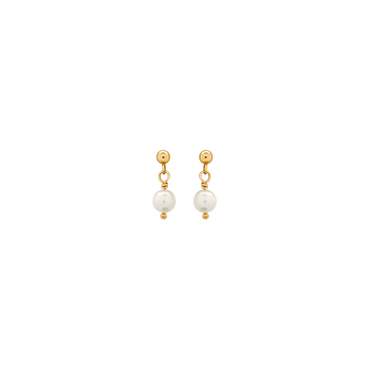 Simp Earrings - White Pearl