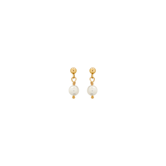 Simp Earrings - White Pearl