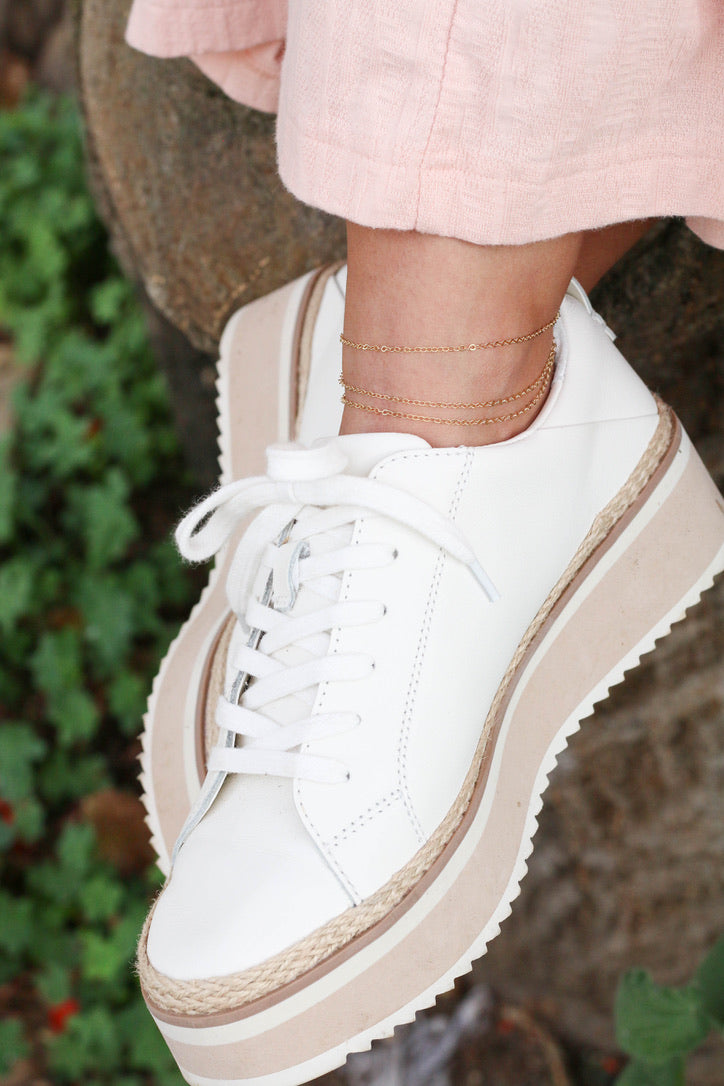 Draped Dainty Chain Anklet